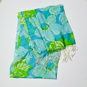EUC Lilly Pulitzer Cashmere & Silk Scarf 72” long